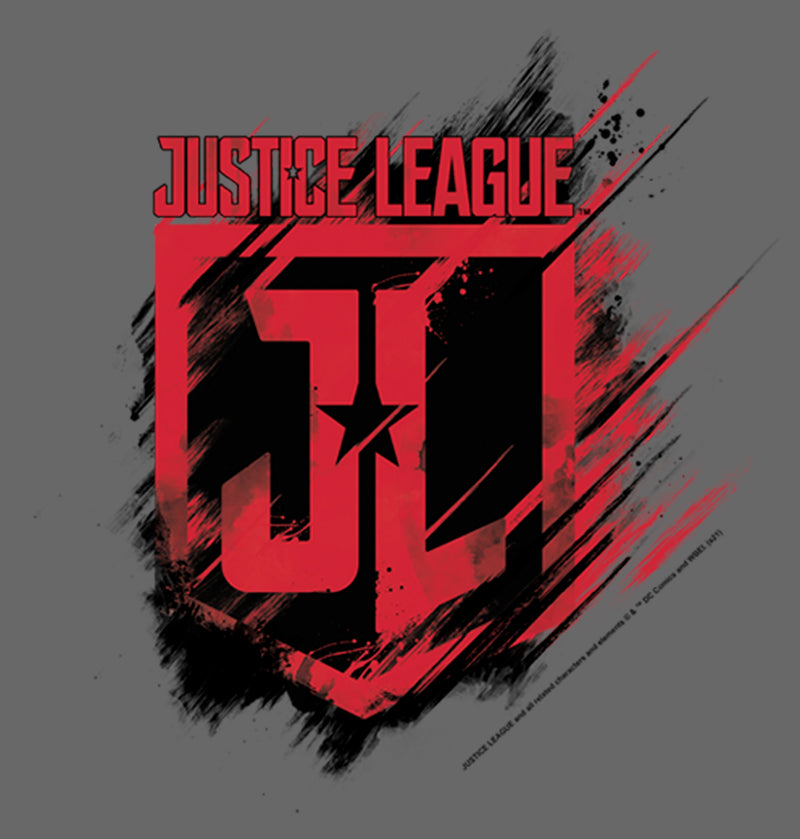 Junior's Zack Snyder Justice League Paint Smear Logo T-Shirt