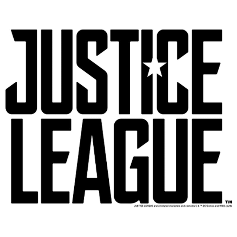 Junior's Zack Snyder Justice League Stacked Large Logo T-Shirt