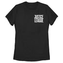 Women's Zack Snyder Justice League Stacked Pocket Logo Reverse T-Shirt