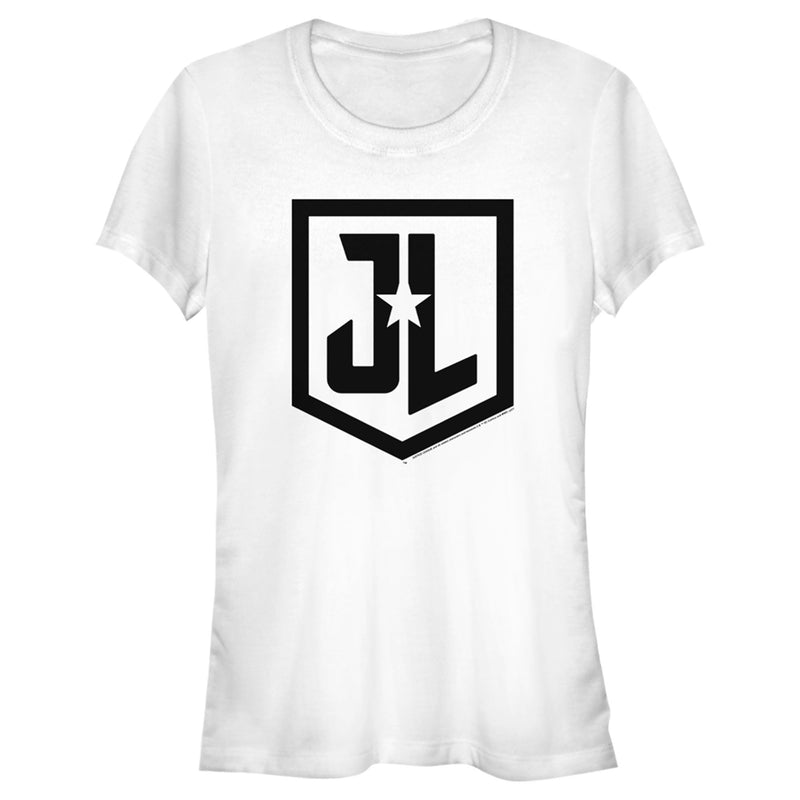 Junior's Zack Snyder Justice League Badge Logo Reverse T-Shirt