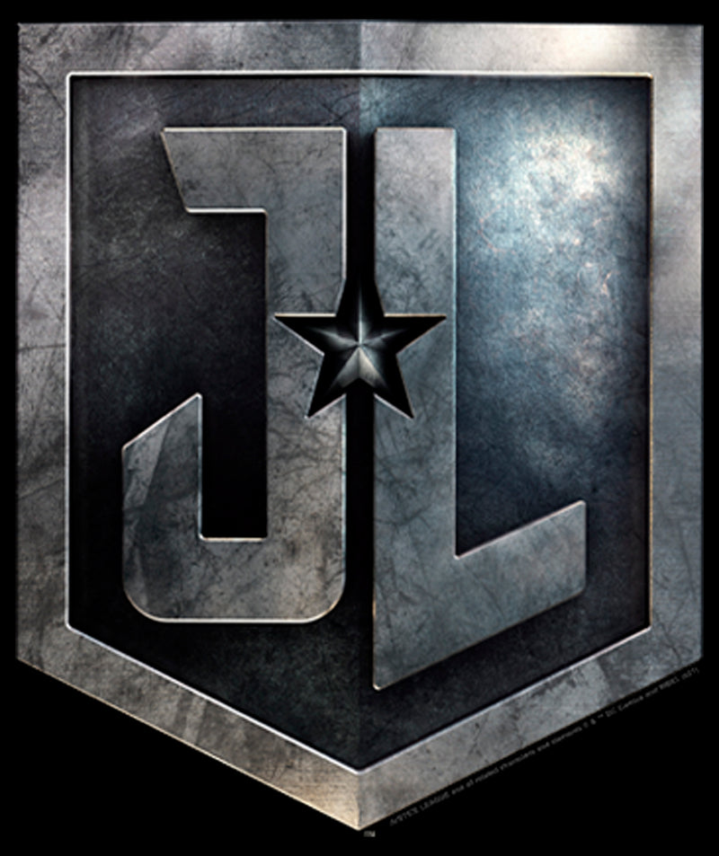 Junior's Zack Snyder Justice League Stone Shield Logo T-Shirt