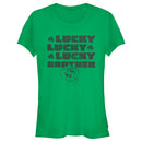 Junior's Looney Tunes St. Patrick's Day Taz Lucky Lucky Lucky Brother T-Shirt