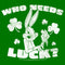 Men's Looney Tunes St. Patrick's Day Bugs Bunny Who Needs Luck? T-Shirt