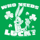 Junior's Looney Tunes St. Patrick's Day Bugs Bunny Who Needs Luck? T-Shirt