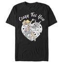 Men's Looney Tunes Valentine's Day Bugs Bunny and Lola Bunny Crazy for You T-Shirt