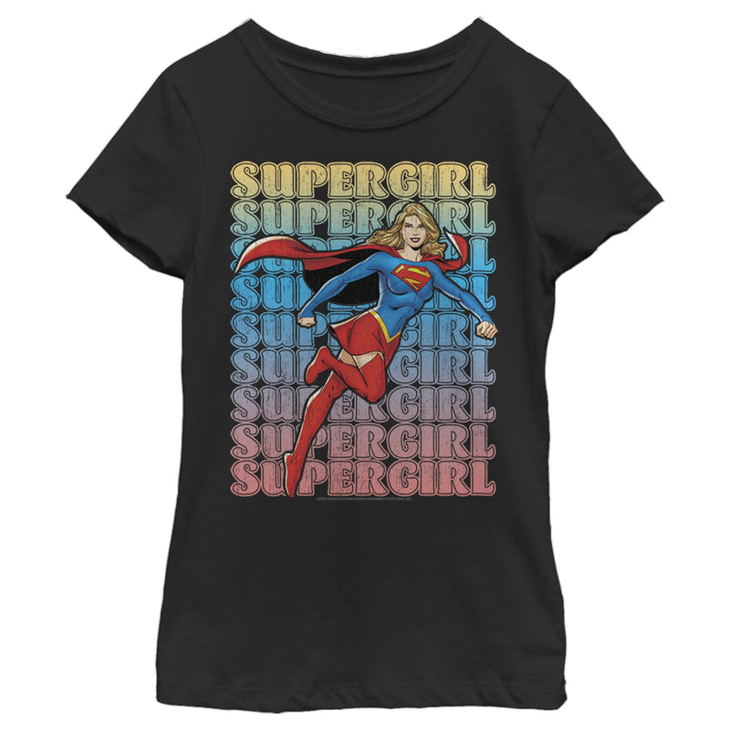 Girl's Superman Super Girl Vintage T-Shirt