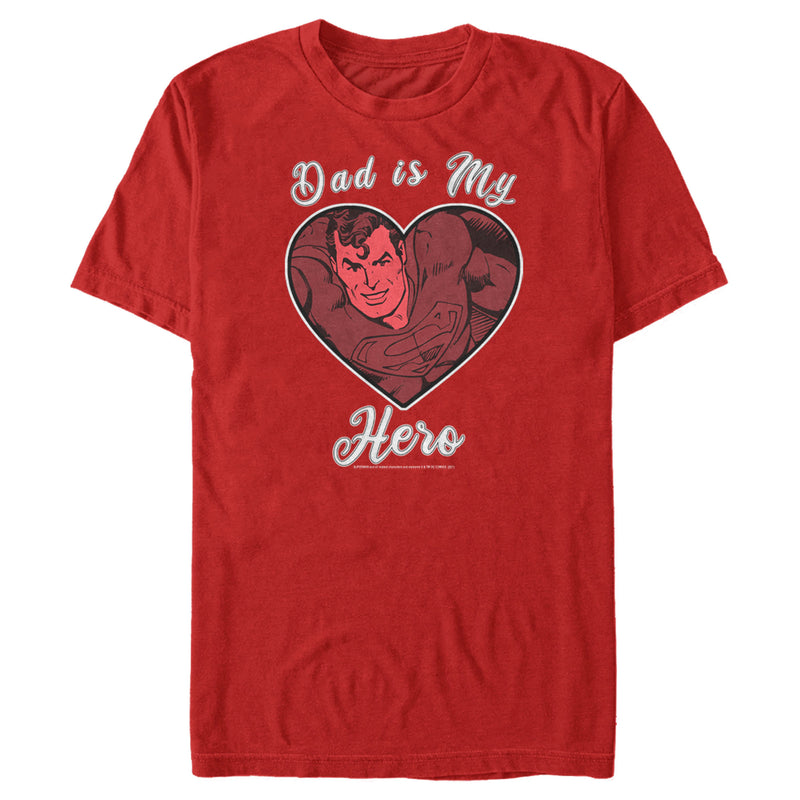 Men's Superman Valentine's Day Dad is My Hero T-Shirt