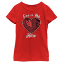 Girl's Superman Valentine's Day Dad is My Hero T-Shirt