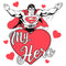Girl's Superman Valentine's Day My Hero T-Shirt