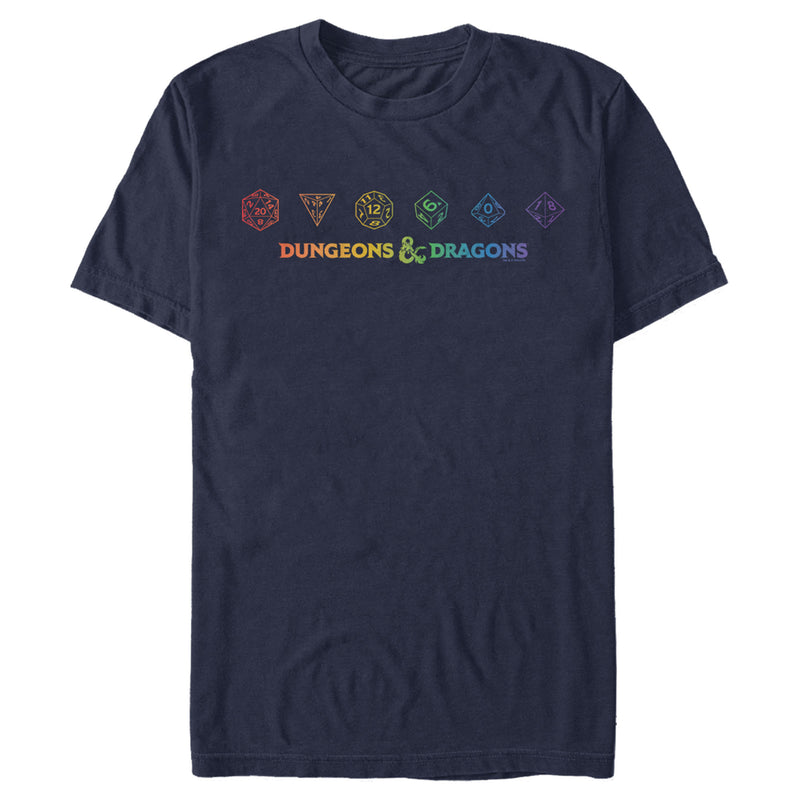 Men's Dungeons & Dragons Rainbow Dice Logo T-Shirt