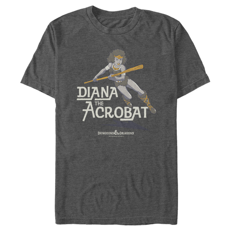 Men's Dungeons & Dragons Diana the Acrobat Pose Cartoon T-Shirt