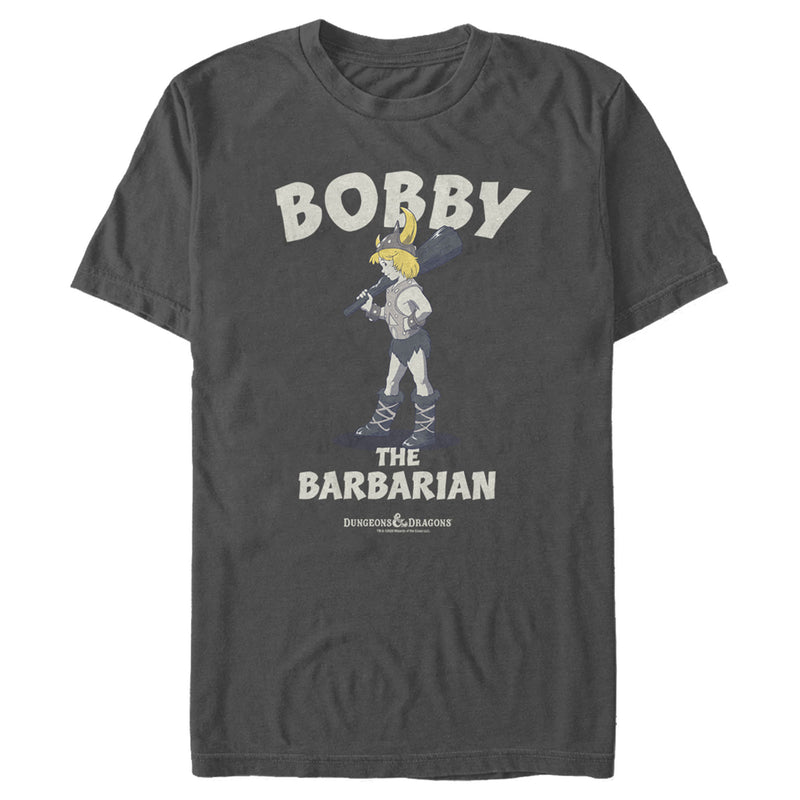 Men's Dungeons & Dragons Bobby the Barbarian Pose Cartoon T-Shirt