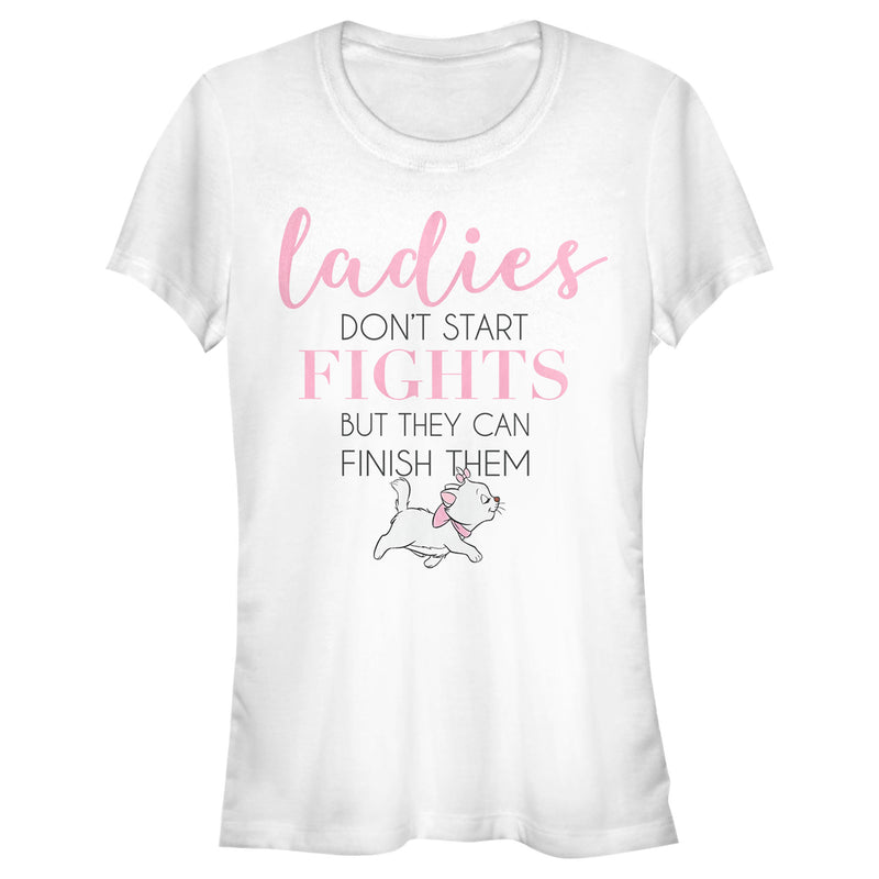 Junior's Aristocats Marie Don't Start Fights Quote T-Shirt