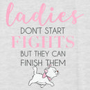 Women's Aristocats Marie Don't Start Fights Quote Racerback Tank Top