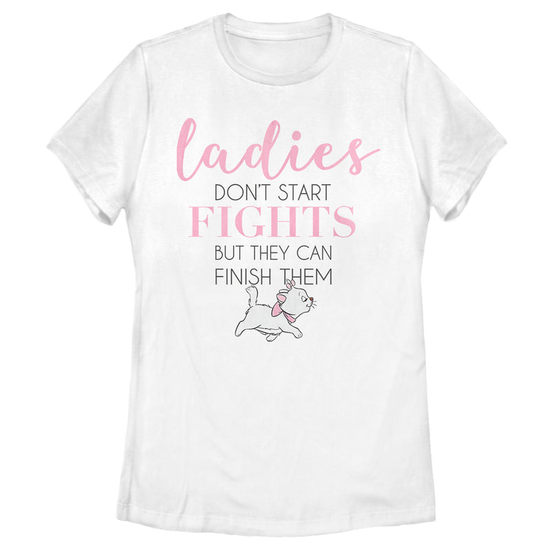 Women's Aristocats Marie Don't Start Fights Quote T-Shirt