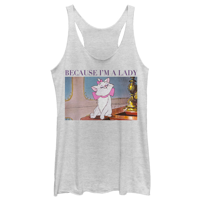 Women's Aristocats Marie Photo Because I'm a Lady Racerback Tank Top