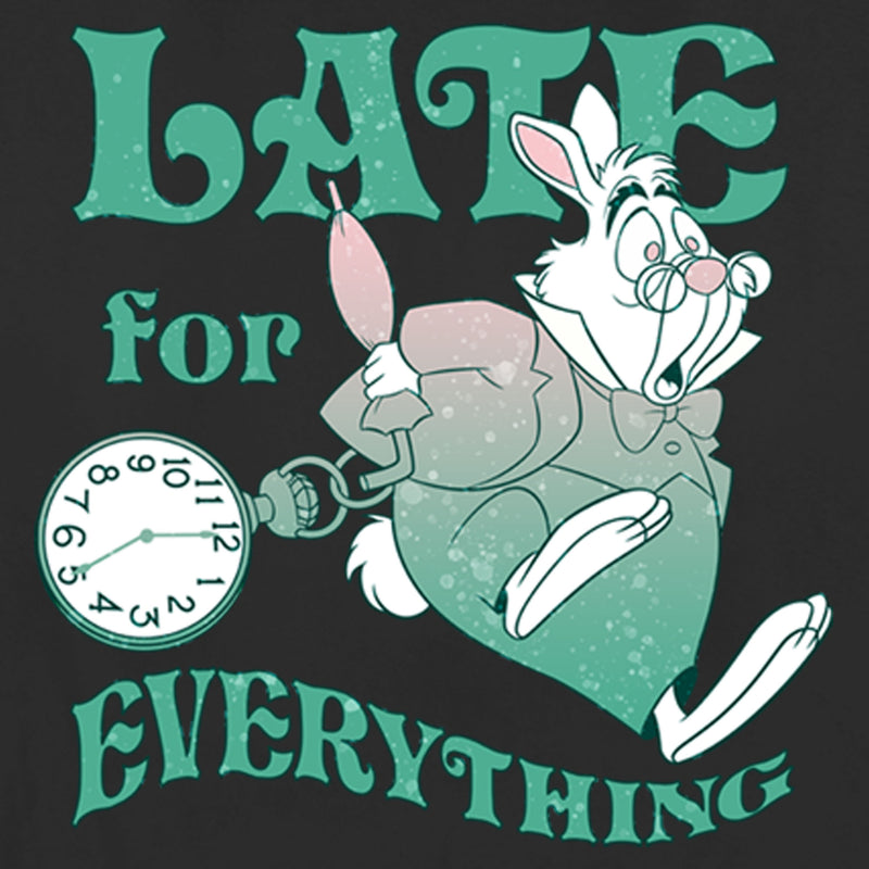 Women's Alice in Wonderland White Rabbit Late for Everything T-Shirt