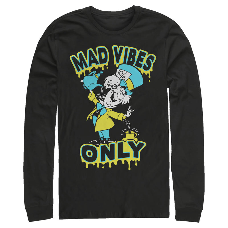 Men's Alice in Wonderland Mad Vibes Only Long Sleeve Shirt