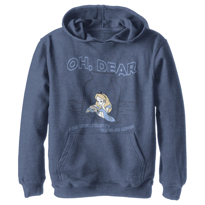 Boy's Alice in Wonderland Alice Oh, Dear Cried So Much Pull Over Hoodie