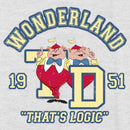 Women's Alice in Wonderland Retro Tweedledee and Tweedledum That's Logic Racerback Tank Top