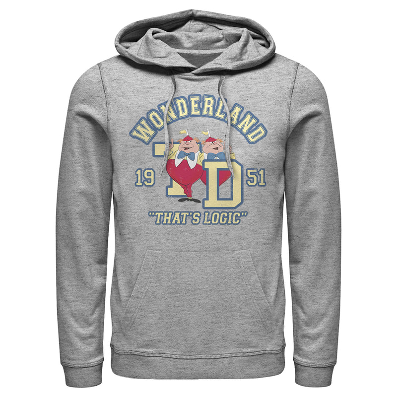 Men's Alice in Wonderland Retro Tweedledee and Tweedledum That's Logic Pull Over Hoodie