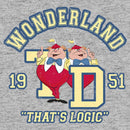 Men's Alice in Wonderland Retro Tweedledee and Tweedledum That's Logic Pull Over Hoodie