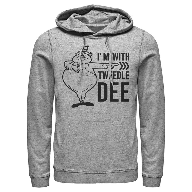 Men's Alice in Wonderland I’m With Tweedledee Pull Over Hoodie