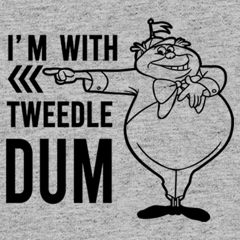 Men's Alice in Wonderland I’m With Tweedledum Pull Over Hoodie