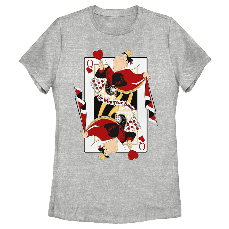 Women's Alice in Wonderland Queen of Hearts Playing Card T-Shirt