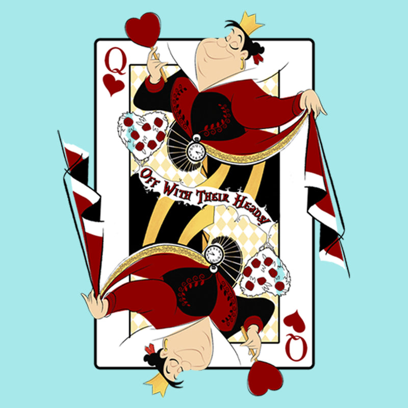 Junior's Alice in Wonderland Queen of Hearts Playing Card Racerback Tank Top