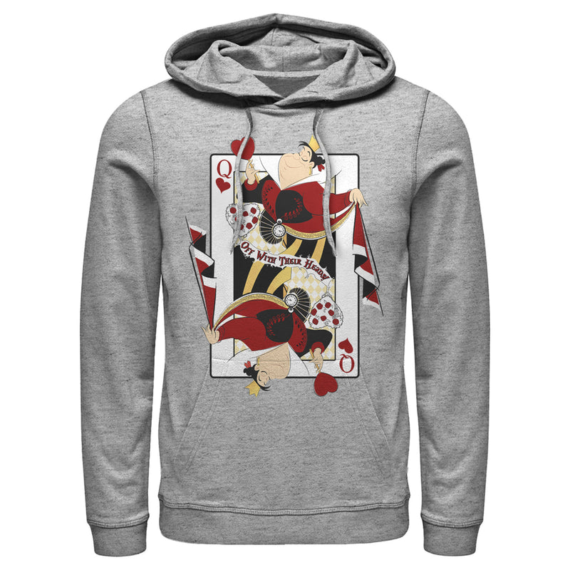 Men's Alice in Wonderland Queen of Hearts Playing Card Pull Over Hoodie