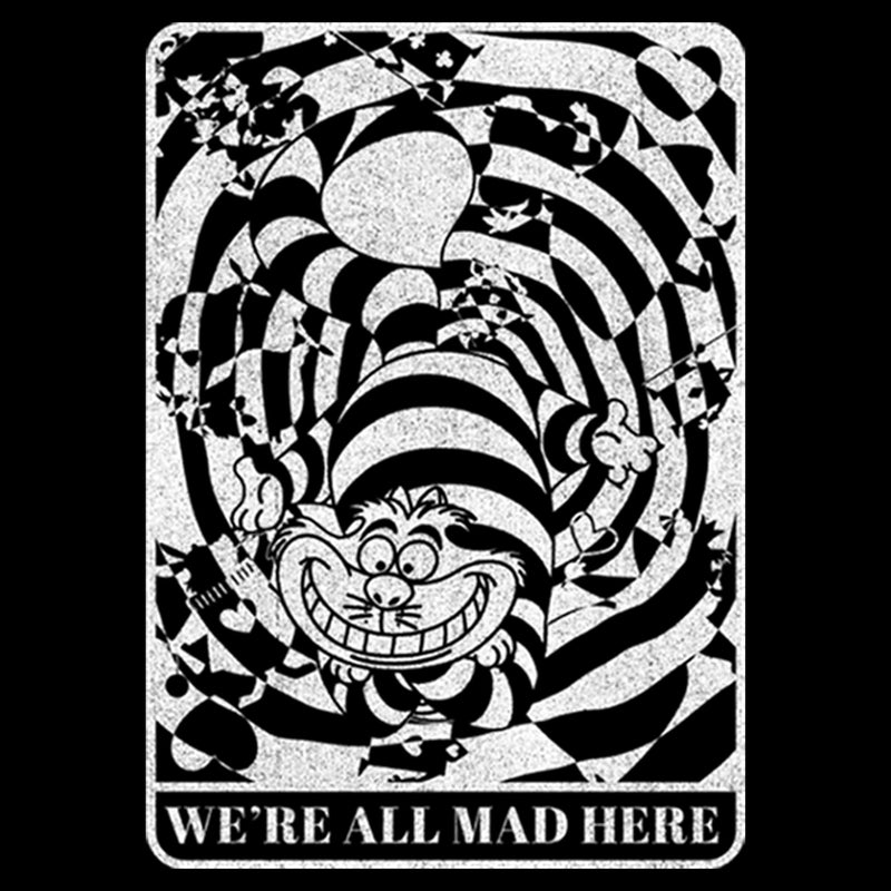 Boy's Alice in Wonderland Cheshire Cat We're All Mad Here T-Shirt