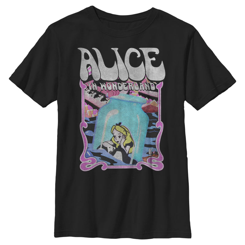 Boy's Alice in Wonderland Alice Lost Stuck In A Bottle T-Shirt