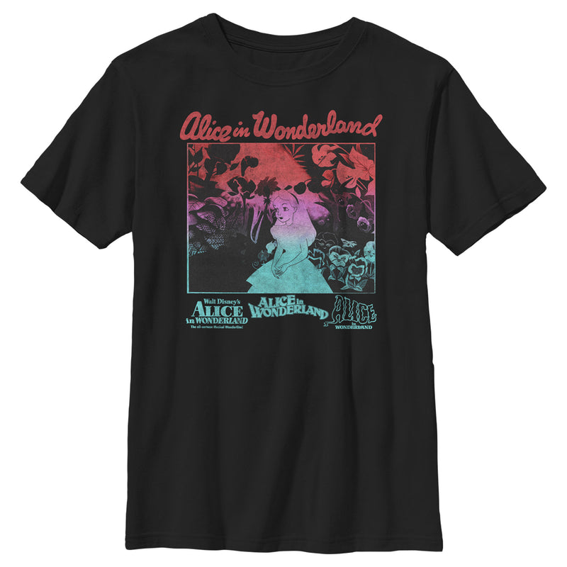 Boy's Alice in Wonderland Retro Movie Poster T-Shirt