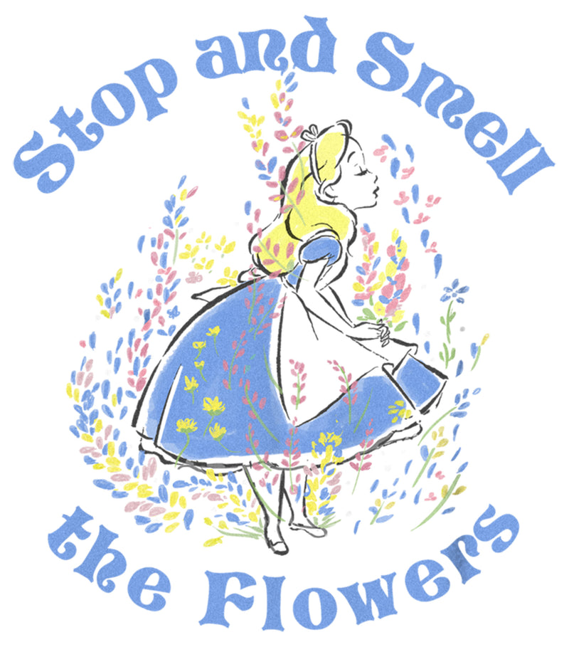 Boy's Alice in Wonderland Stop and Smell the Flowers T-Shirt