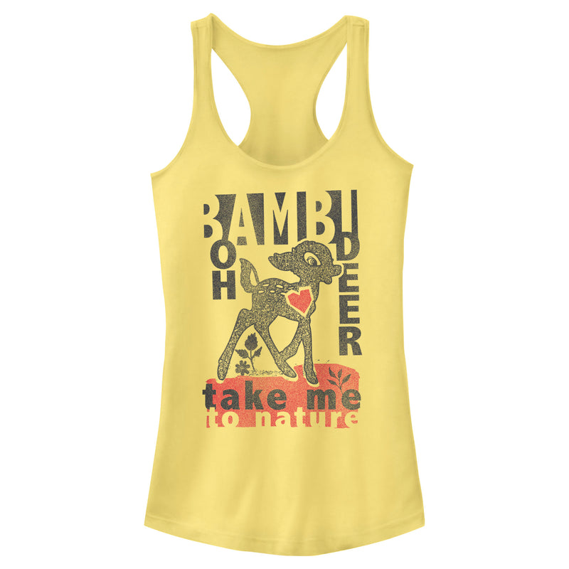 Junior's Bambi Take Me to Nature Racerback Tank Top