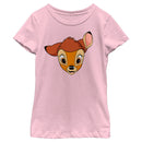 Girl's Bambi Face Portrait T-Shirt