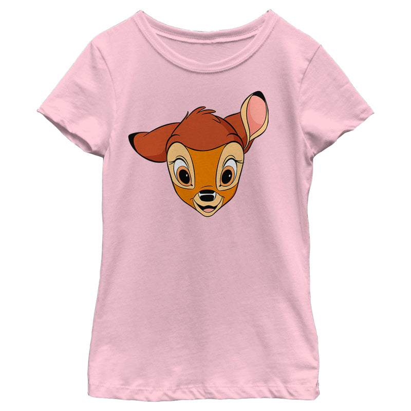 Girl's Bambi Face Portrait T-Shirt