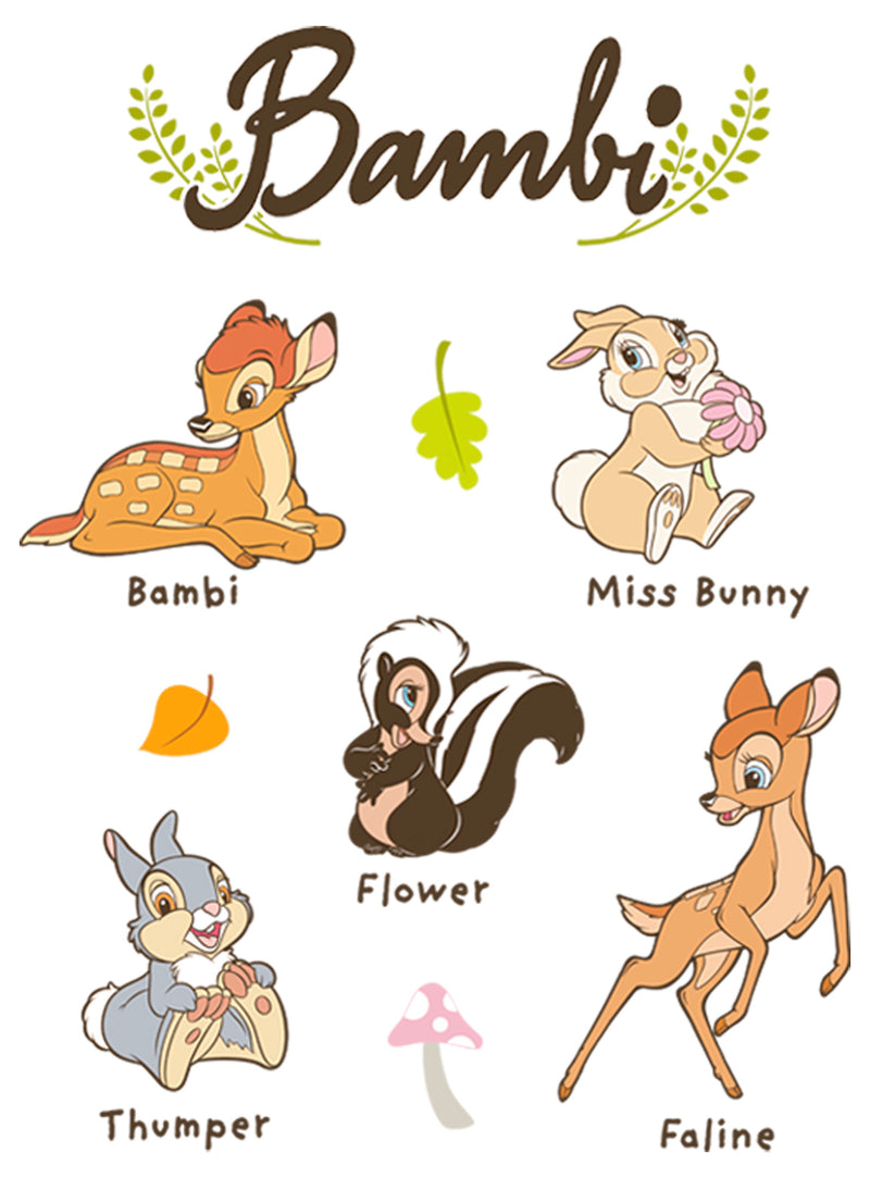 Boy's Bambi Character Names T-Shirt