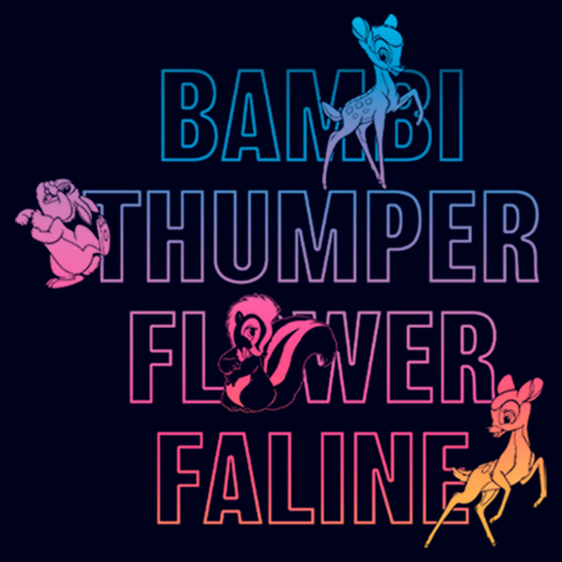 Men's Bambi Neon Name Stack T-Shirt