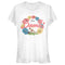 Junior's Bambi Flower in Floral Circle With Butterfly T-Shirt