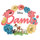 Girl's Bambi Flower in Floral Circle With Butterfly T-Shirt