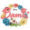 Girl's Bambi Flower in Floral Circle With Butterfly T-Shirt