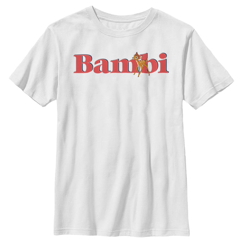 Boy's Bambi Red Large Logo T-Shirt