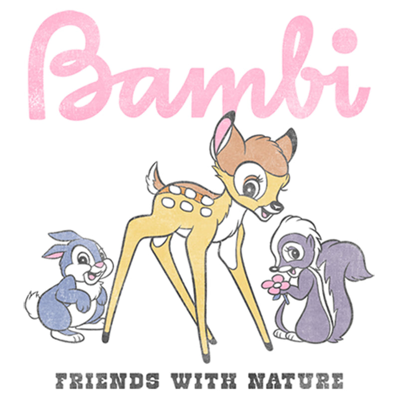 Men's Bambi Distressed Friends with Nature T-Shirt