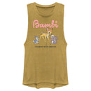 Junior's Bambi Distressed Friends with Nature Festival Muscle Tee