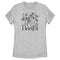 Women's Bambi Gray Floral Sketch T-Shirt