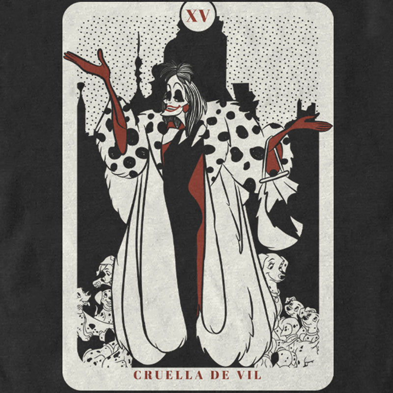 Men's One Hundred and One Dalmatians Cruella De Vil Tarot Card T-Shirt