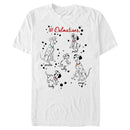 Men's One Hundred and One Dalmatians Character Names T-Shirt