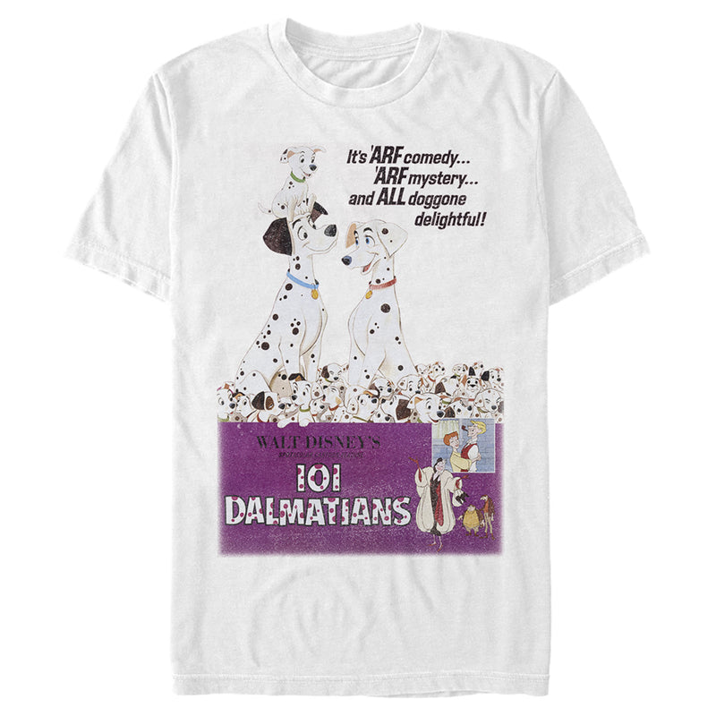 Men's One Hundred and One Dalmatians Retro Poster T-Shirt